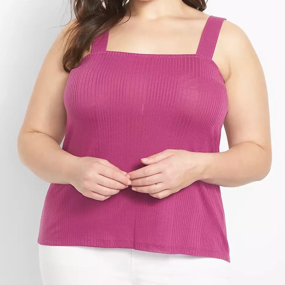 Lane Bryant square neck tank top